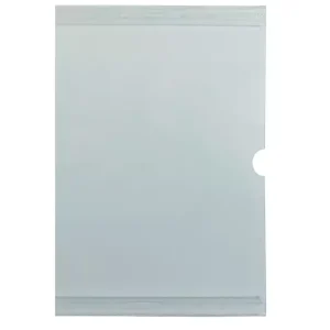 Porta-Cartaz A4 em Petg 0,75mm transparente com 1 bolsa ALS, fixação por fita dupla face, ideal para supermercados e lojas.