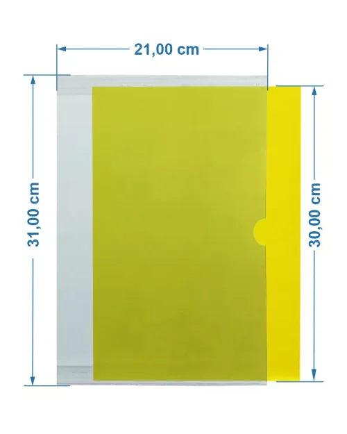 Porta-cartaz em Petg 0,75mm – 1 Bolsa A4 ALS c/ Fita. DF