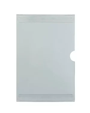 Porta-cartaz em Petg 0,75mm – 1 Bolsa A5 ALS c/ Fita. DF