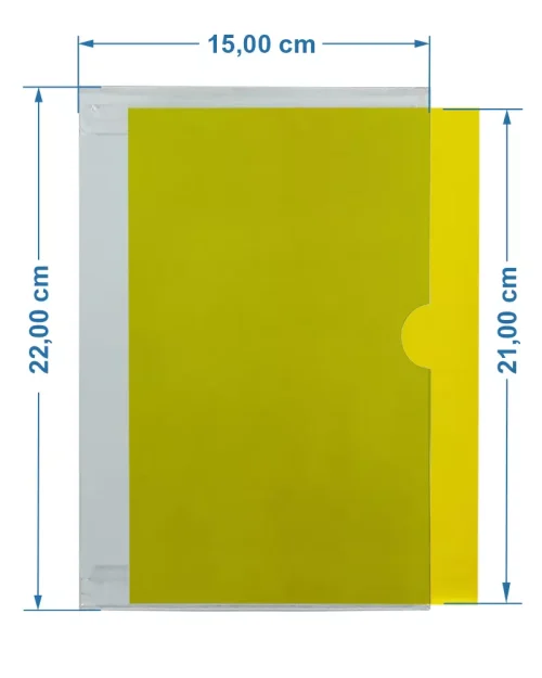 Porta-cartaz em Petg 0,75mm – 1 Bolsa A5 ALS c/ Fita. DF