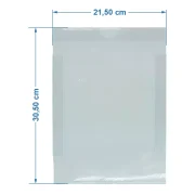 Porta-cartaz em Poliéster 0,3mm – 1 Bolsa A4 AC c/ Aba – 10un