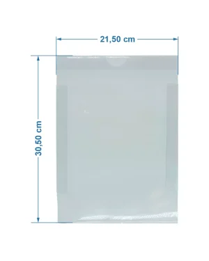 Porta-cartaz em Poliéster 0,3mm – 1 Bolsa A4 AC c/ Aba – 10un