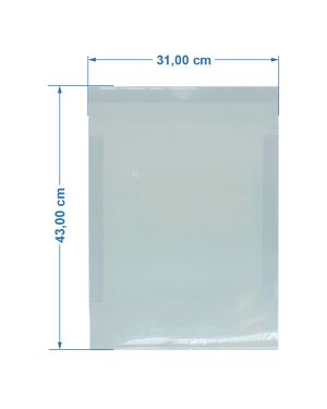 Porta-cartaz em Poliéster 0,3mm – 1 Bolsa A3 AC c/ Aba – 5un