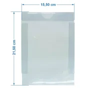 Porta-cartaz em Poliéster 0,3mm – 1 Bolsa A5 AC c/ Aba c/ 20un