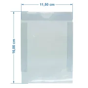 Porta-cartaz em Poliéster 0,3mm – 1 Bolsa A6 AC c/ Aba – 40un