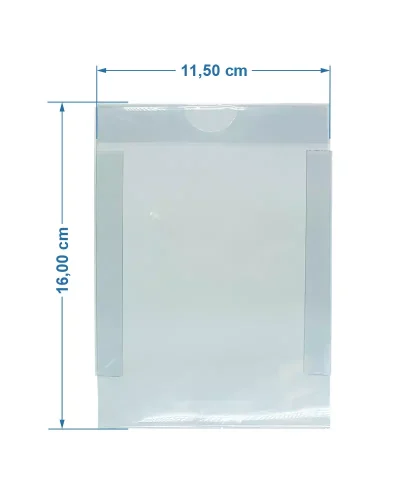 Porta-cartaz em Poliéster 0,3mm – 1 Bolsa A6 AC c/ Aba – 40un