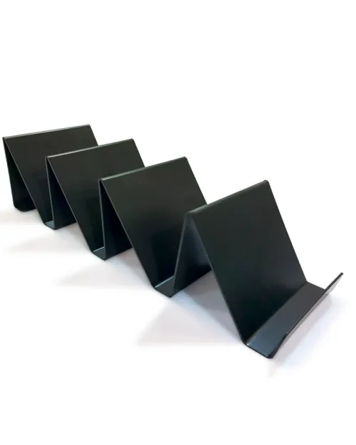 Expositor de Bandejas em PS 2mm Preto – c/ 4 Lugares