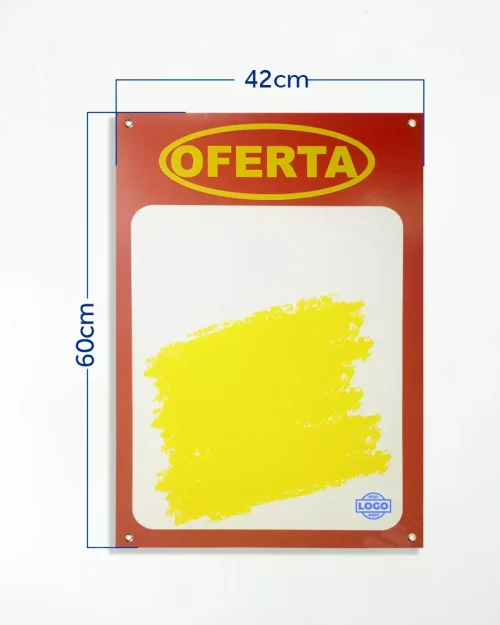 Escreve Apaga em Acrílico 2mm – 42x60cm c/ 4 Furos