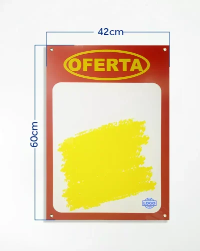 Escreve Apaga em Acrílico 2mm – 42x60cm c/ 4 Furos