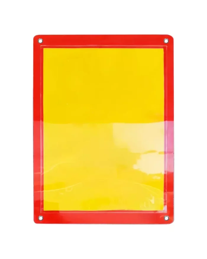 Escreve Apaga em Acm 3mm Vermelho SI – 72x97cm Area de Escrita A1 c/ 4 ilhós