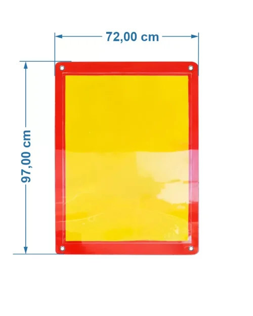 Escreve Apaga em Acm 3mm Vermelho SI – 72x97cm Area de Escrita A1 c/ 4 ilhós