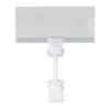 Porta-etiqueta Poliéster 11x5cm.prendedor plástico branco, ideal para exposição de preços e informações em prateleiras e gôndolas de supermercados e varejos.