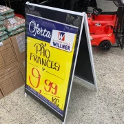 Cavalete em PVC c/ Porta-cartaz em PS 2mm SI – 45x65cm 1 Bolsa A2 AB – F/V