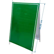 Cavalete em PVC c/ Porta-cartaz em PS 2mm SI – 45x65cm 1 Bolsa A2 AB – F/V