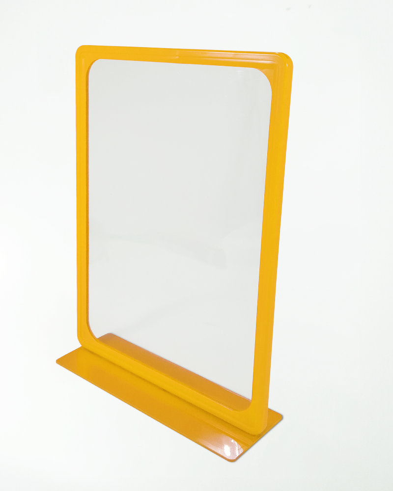 Display Base PS para Folha A4 com Moldura Multeight Amarela Visual Super