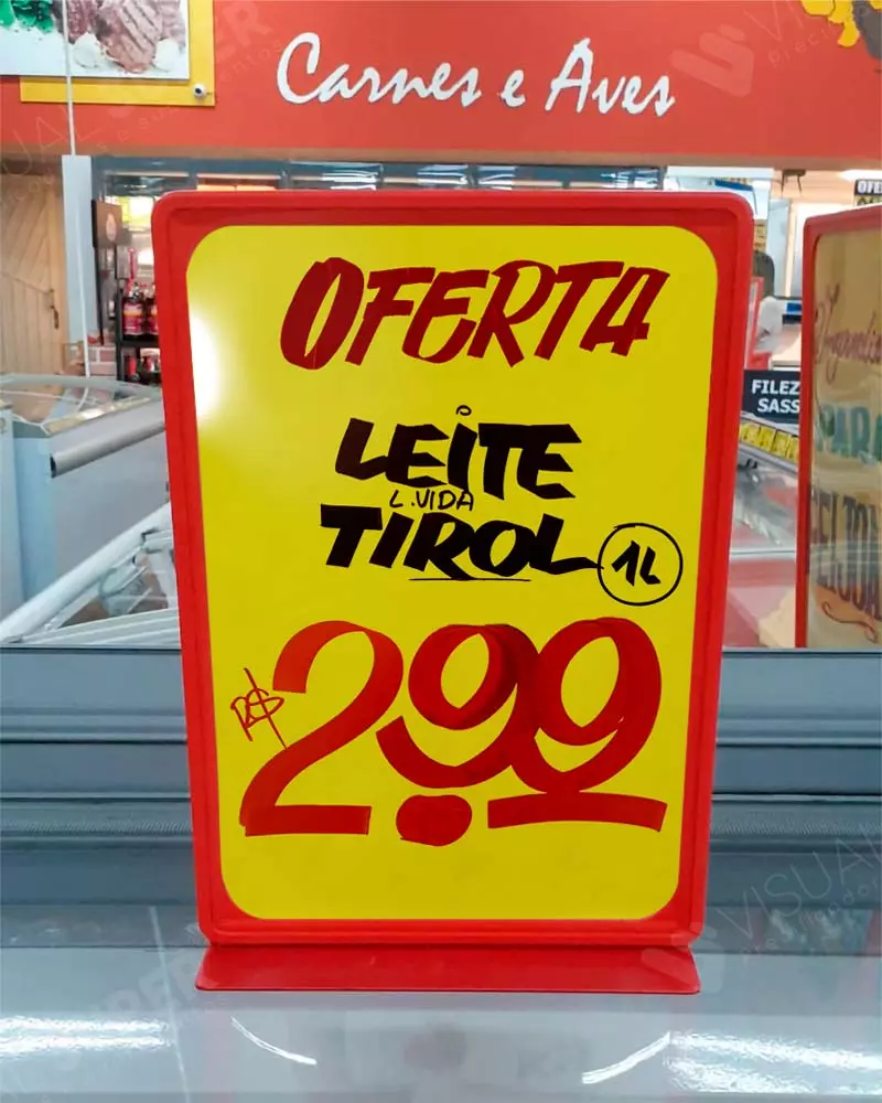 Display Base PS p/ Folha A4 – Moldura Multeight Vermelha