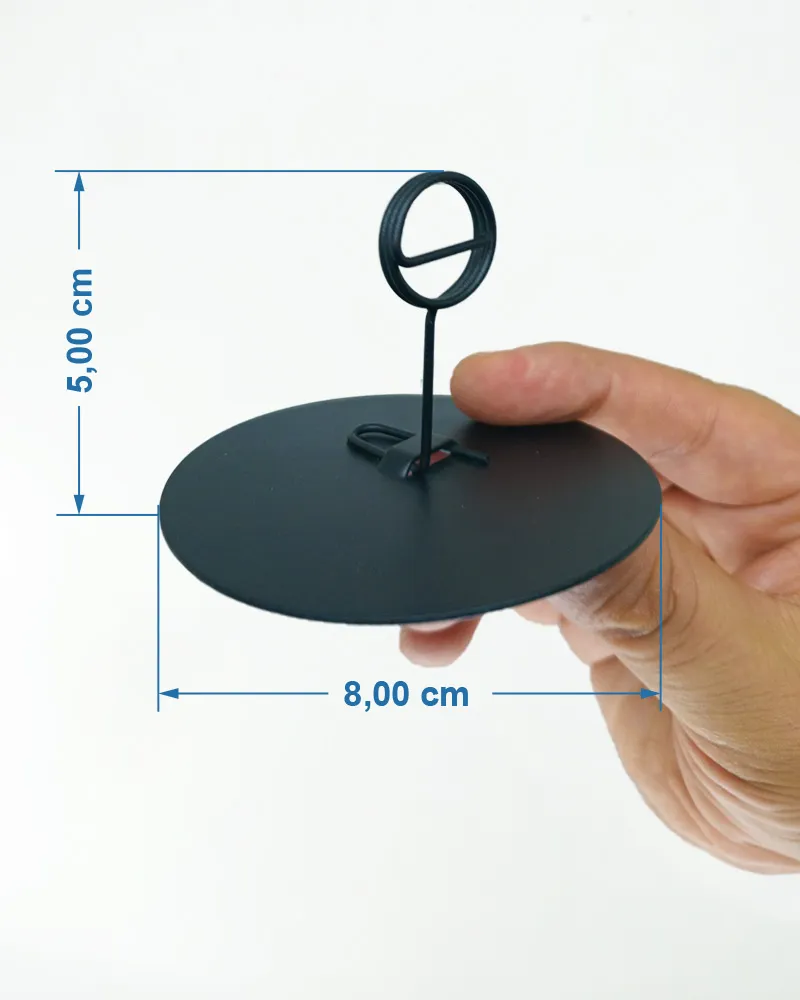 Suporte de Metal 8x5cm para Etiquetas e Placas