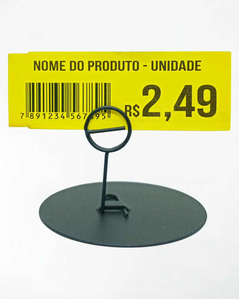 Suporte de Metal 8x5cm para Etiquetas e Placas