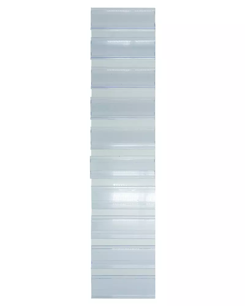 porta etiqueta freezer vertical PETG vertical para freezer com 10 posições para etiquetas 10x3,5cm