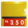 Precificador E2 em PS 2mm IP – 23x22cm c/ Nº Vermelho c/ 2 ilhós