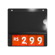 Precificador E2.23x22cm numero vermelho. Prático, resistente e ideal para destacar preços em supermercados, padarias e hortifrutis.