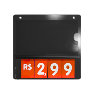 Precificador E2.23x22cm numero vermelho. Prático, resistente e ideal para destacar preços em supermercados, padarias e hortifrutis.