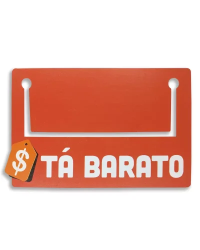 Placa de Identificação em PP 0,4mm IP – 12x8cm c/ Visor de Etiqueta Superior c/ 20un