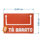 Placa de Identificação em PP 0,4mm IP – 12x8cm c/ Visor de Etiqueta Superior c/ 20un