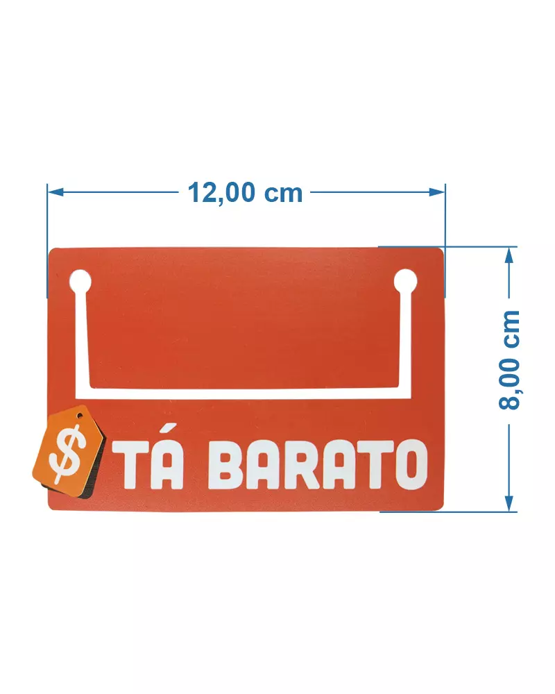 Placa de Identificação em PP 0,4mm IP – 12x8cm c/ Visor de Etiqueta Superior c/ 20un
