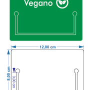 Placa de Identificação em PP 0,4mm IP – 12x8cm c/ Visor de Etiqueta Inferior 7un