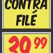 Cavalete em PVC c/ Porta-cartaz – 49x80cm 2 Bolsas A3 AB – F/V