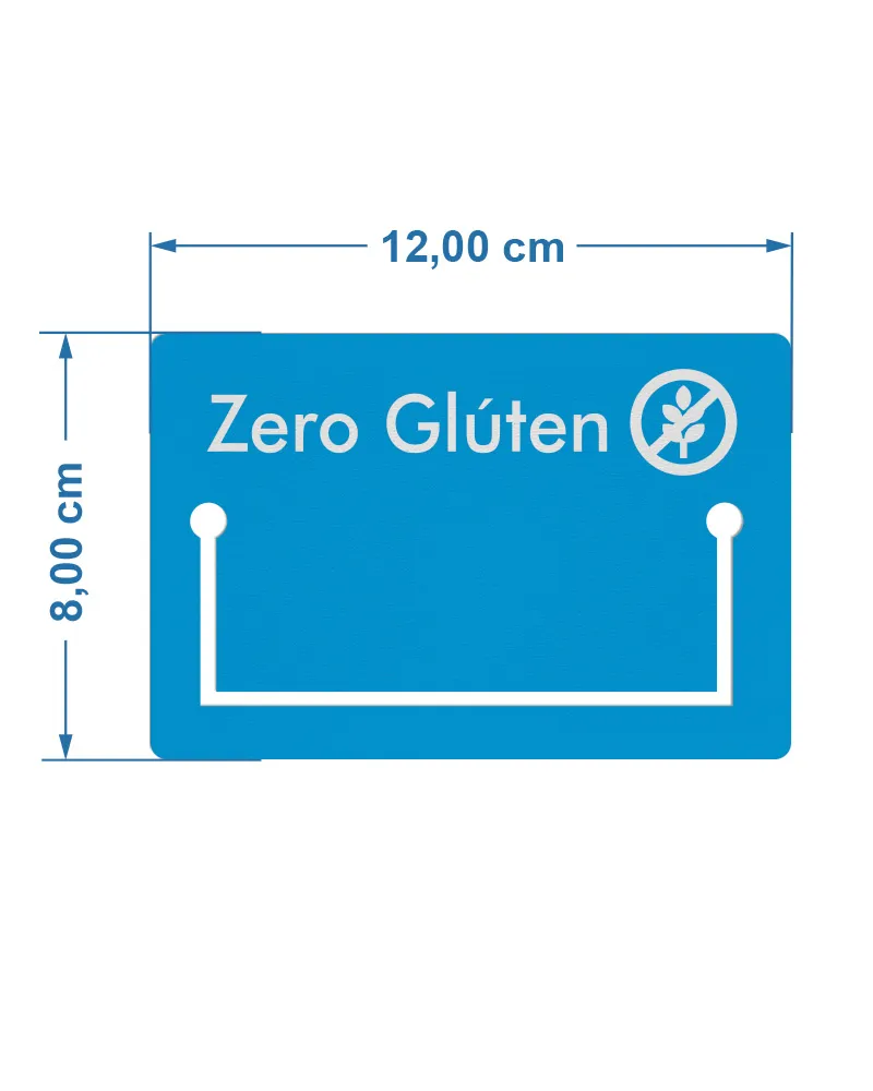 Placa de Identificação em PP 0,4mm IP – 12x8cm c/ Visor de Etiqueta Inferior 7un
