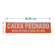 Placa de Identificação Caixa Aberto / Fechado Vermelho e Verde 30×7 cm