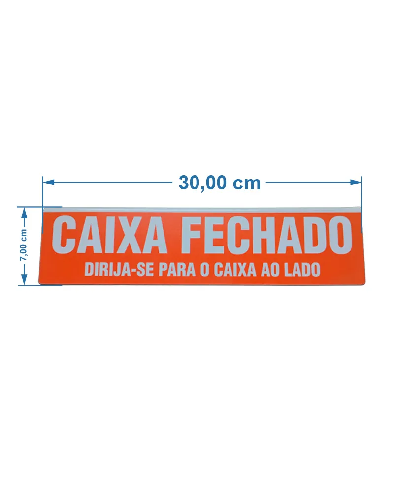 Placa de Identificação Caixa Aberto / Fechado Vermelho e Verde 30×7 cm