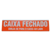 Placa de Identificação Caixa Aberto / Fechado Vermelho e Verde 30×7 cm