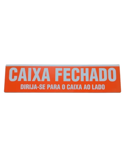Placa de Identificação Caixa Aberto / Fechado Vermelho e Verde 30×7 cm