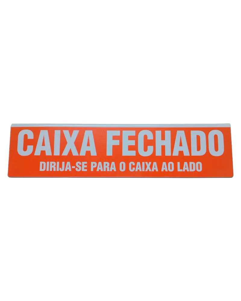 Placa de Identificação Caixa Aberto / Fechado Vermelho e Verde 30×7 cm