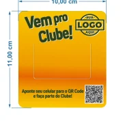 Placa de Identificação em PP 0,40mm 10x11cm IP c/ Visor de Etiqueta 6,5x4cm – 20un