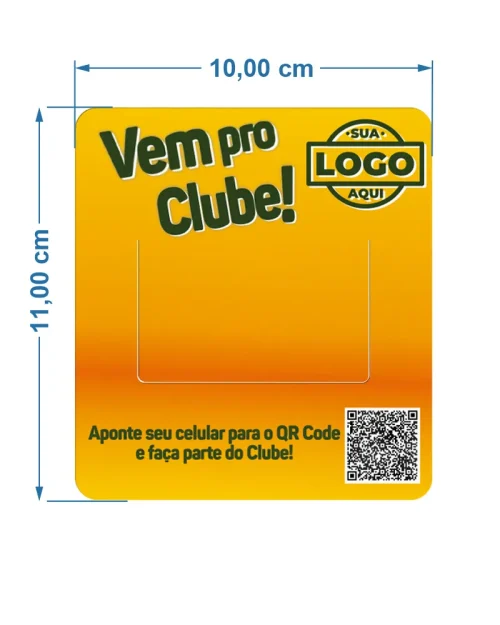 Placa de Identificação em PP 0,40mm 10x11cm IP c/ Visor de Etiqueta 6,5x4cm – 20un