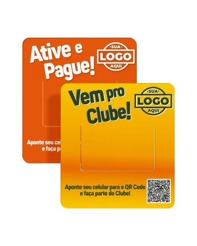 Placa de Identificação em PP 0,40mm 10x11cm IP c/ Visor de Etiqueta 6,5x4cm – 20un