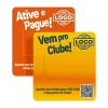 Placa de Identificação em PP 0,40mm 10x11cm IP c/ Visor de Etiqueta 6,5x4cm – 20un