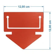 Placa de Identificação em Petg 0,75mm – 12x12cm c/ Visor p/ Etiqueta 10x4cm – 20un