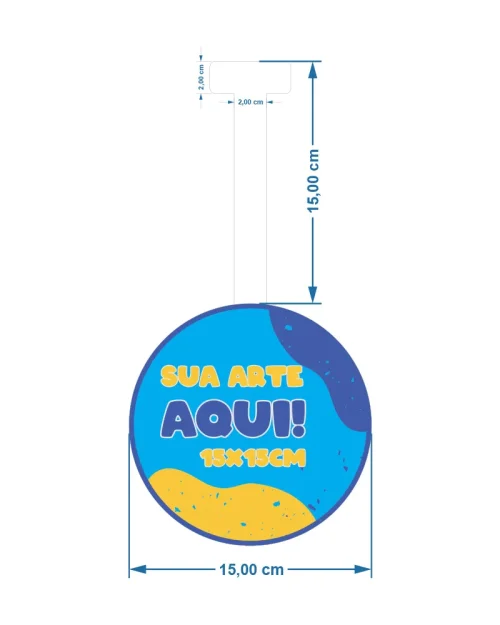 Wobbler em PP 0,4mm IP Peça Inteira – 15x15cm – 20un
