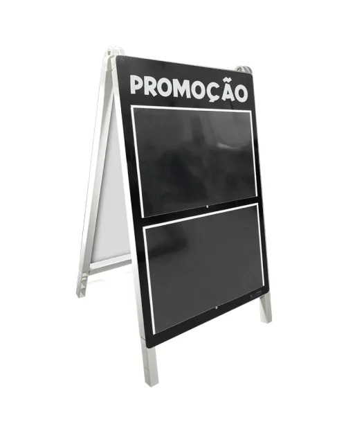 Cavalete em PVC c/ Porta-cartaz – 49x80cm 2 Bolsas A3 AB – F/V
