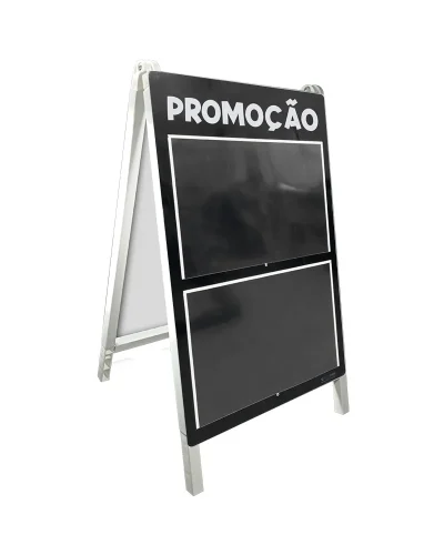 Cavalete em PVC c/ Porta-cartaz – 49x80cm 2 Bolsas A3 AB – F/V