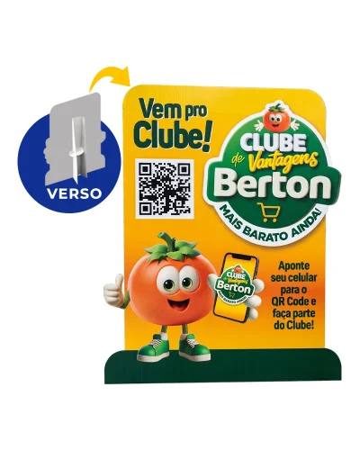 Expositor de Chão em Polionda 3mm 135x160cm c/ Pé Americano