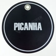 Tag de Produtos 9x9cm em PP 0,4mm com ilhós metálico. Ideal para açougues, peixarias e embutidos. Resistente à umidade, fácil de limpar e altamente durável.