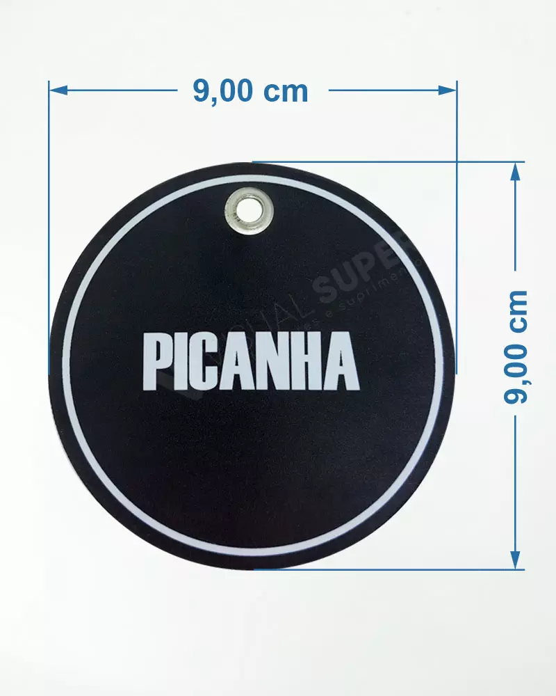 Tag de Produtos em PP 0,4mm IP – 9x9cm c/ 1 ilhós