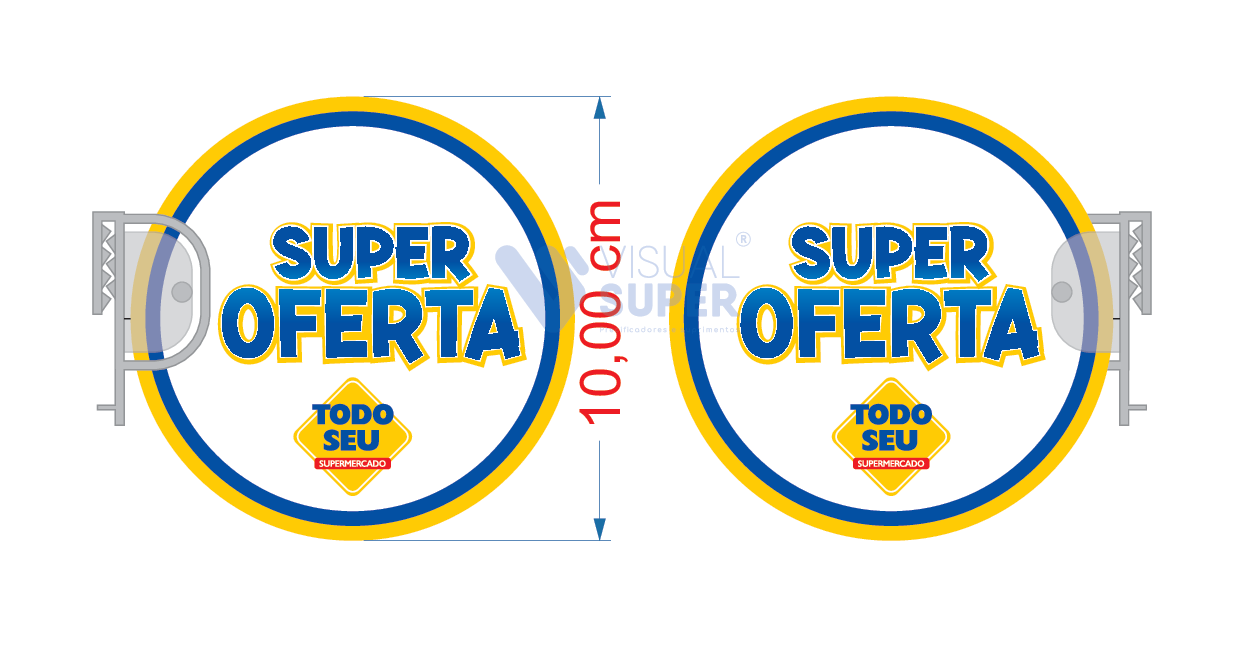 Stopper em PP 0,4mm IP F/V – 10x10cm c/ Porta-stopper Mod. 1