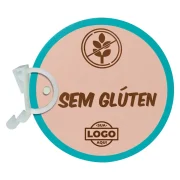 Mini Stopper 10x10cm F/V com impressão frente e verso e Porta-Stopper Modelo 2 incluso. Ideal para sinalização de produtos e promoções no PDV.